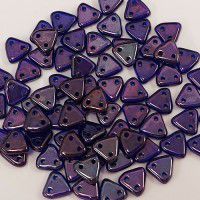 Cobalt Vega CzechMate Triangle Beads, approx. 8g