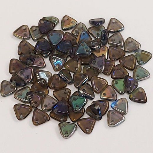 Sapphire Celsian CzechMate Triangle Beads, approx. 8g