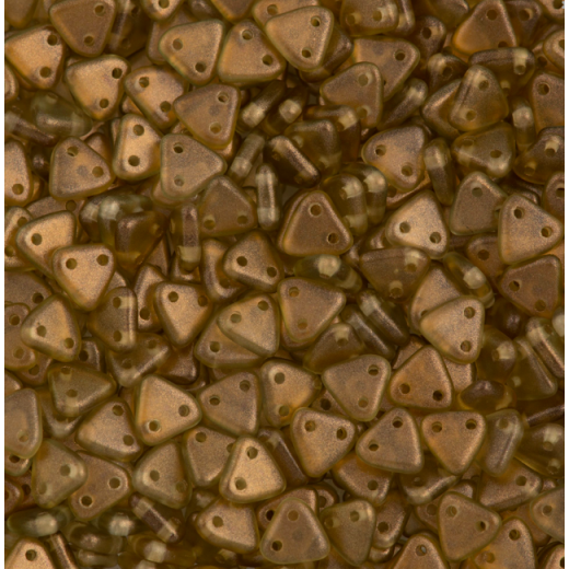 Bulk Bag Halo - Linen Czechmate Triangle Beads, approx 100g