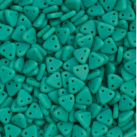 Bulk Bag Matte Turquoise Czechmate Triangle Beads, approx 100g
