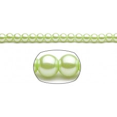 Spring Green 8mm Glass Pearls, Double Strand, Approx. 112 Beads