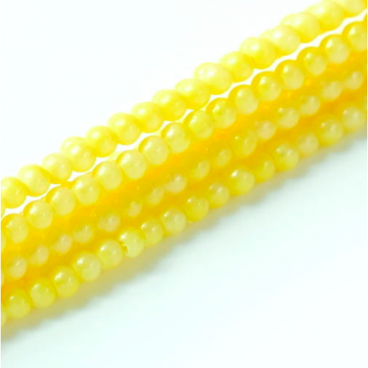 Banana Shiny 2mm Glass Pearls, 150pcs