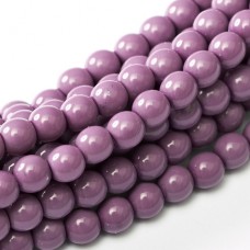 Hollyhock Purple Shiny 3mm Glass Pearls, 150pcs