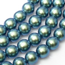 Moonstone Blue Shiny 2mm Glass Pearls, 150pcs