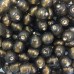 Bulk Bag 18mm Foiled Round Beads, Black, Approx 250 Grams