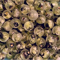 Bulk Bag Silver Foil Round Balls, 10mm, Lime, Approx 250 Grams