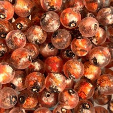 Bulk Bag Foil Round Balls, 10mm, Orange, Approx 250 Grams