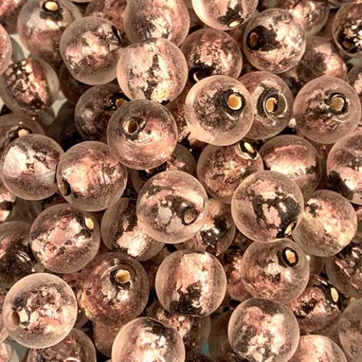 Bulk Bag Foil Round Balls, 10mm, Pink, Approx 250 Grams
