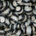 Ceramic Glazed 12 x 18mm Ovals, Black, Wholesale Bag, Approx 250gr.