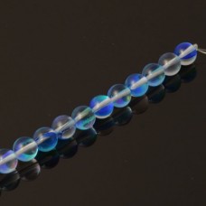 Mermaid Glass Beads, 8mm, Blue Mystic, Pack of 10, Colour 2