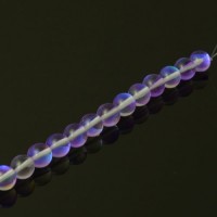 Mermaid Glass Beads, 8mm, Purple Mystic, Pack of 10, Colour 3