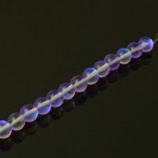Mermaid Glass Beads, 8mm, Purple Mystic, Pack of 5, Colour 3