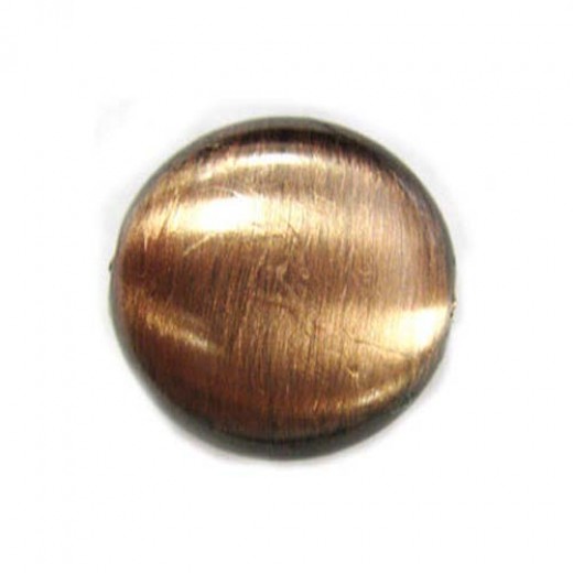 17 x 8mm Flat Tablet Brushed Satin Copper Beads