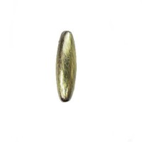 19x6mm Spaghetti Bead  Brushed Satin Brass Bead, pack of 2