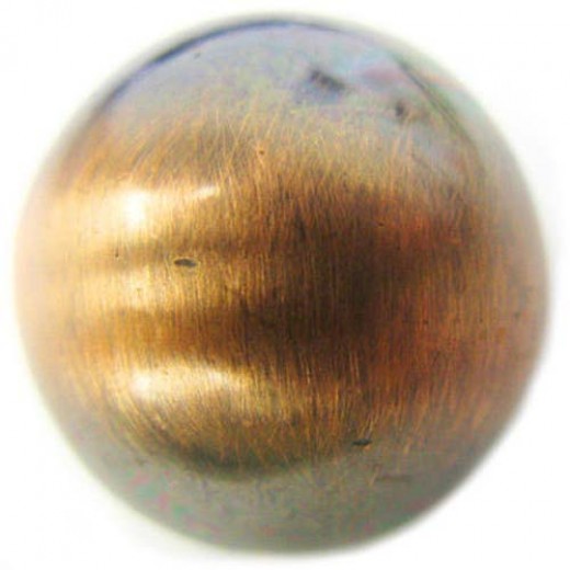 14mm Round Bead  Brushed Satin Copper Bead