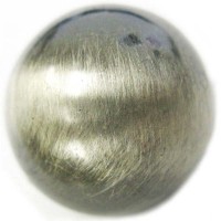 20mm Round Bead Brushed Satin Silver Bead