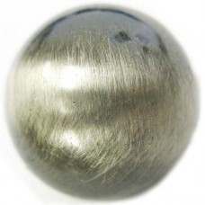20mm Round Bead Brushed Satin Silver Bead