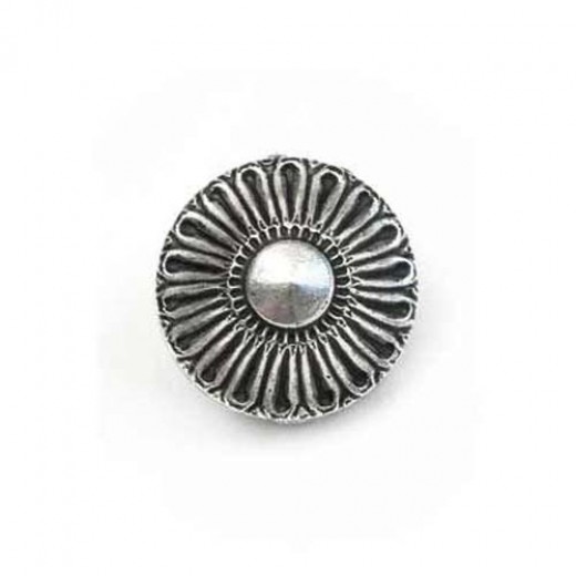 12mm Flat Designed Bead, pack of 2
