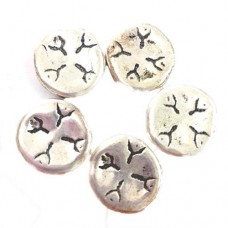 16mm Flat Fancy Design Beads, Pack of 5