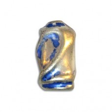 17x10mm Nugget Shaped Blue Denim Bead