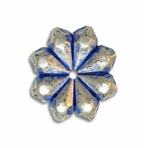 4x15mm Blue Denim Bead, pack of 2 4x15mm Blue Denim Bead, pack of 2
