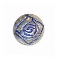 14mm Rosebud Blue Denim Bead, pack of 3