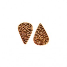 26mm Flat Designed Triangle Bead, Antique Copper Plated, Pack of 2