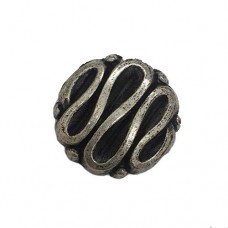 12mm Flat Designed Fancy Bead, pack of 4