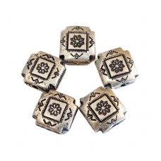 10mm Flat Designed Concho Bead, pack of 5