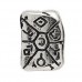 27mm Flat Rectangular Scrimshaw Antique Silver Bead