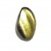 23x14mm Flat Rock Brushed Satin Brass Bead