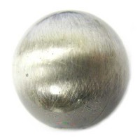 22mm Round Bead Brushed Satin Silver Bead