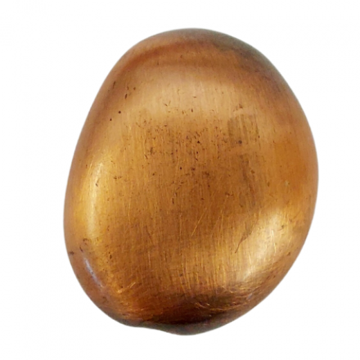 24x19mm Flat Oval Bead Brushed Satin Copper Bead