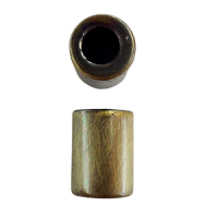 6 x 10mm Brushed Satin Brass Tubular Bead, Pack of 5
