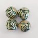 14mm Rosebud Green Patina Bead, RB14/GPS, Pack of 4