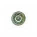 18mm Embossed Disc Green Patina Bead