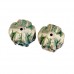 15x12mm Distressed Flattened Nugget Green Patina Bead, Pack of 2