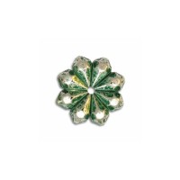 4x15mm Green Patina Bead, pack of 2