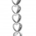 6mm Smooth Puffed Heart Beads, Shiny Silver Plated, 32 Beads