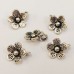 Tibetan Style Dotted Flowers, 10x12mm, 25pcs, PB52-07
