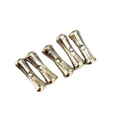 Antique Silver Tibetan Style Dogbone Spacer Beads, 10 x 3mm, Pack of 50