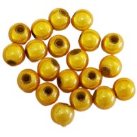 5mm Golden Yellow Miracle Beads, Pack of 20