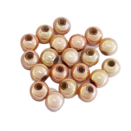 5mm Latte Pink Miracle Beads, Pack of 20