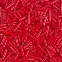 6mm Miyuki Bugles, Dark Red, Approx 12.5 Grams
