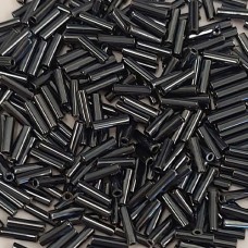 6mm Miyuki Bugles, Gunmetal, Approx 12.5 Grams