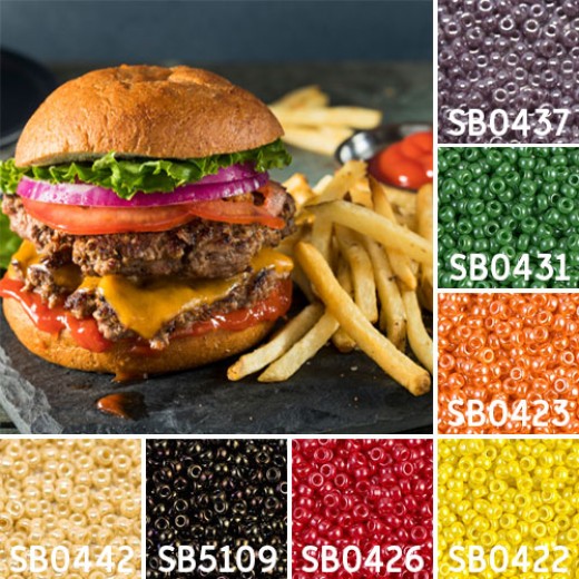 Hamburger Day colour inspiration Miyuki seed bead collection - Miyuki 11/0 Seed Beads