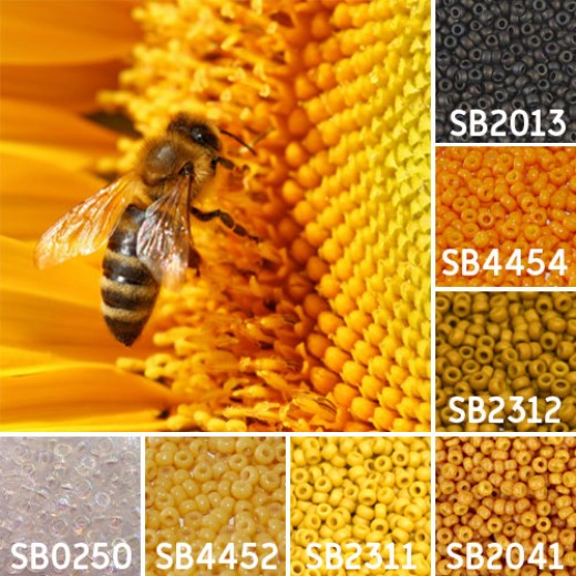 Buzzy Bee colour inspiration Miyuki seed bead collection - Miyuki 11/0 Seed Beads