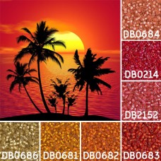 Holiday Sunset colour inspiration Miyuki Delica bead collection - Miyuki 11/0 De...