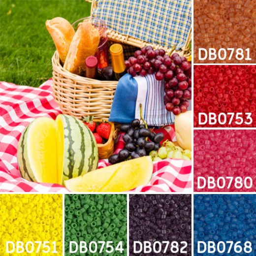 Picnic colour inspiration Miyuki Delica bead collection - Miyuki 11/0 Delica Beads