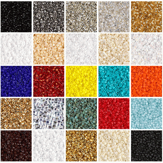 Complete set of Miyuki size 10/0 Delicas - 255 colours! Complete set of Miyuki size 10/0 Delicas - 255 colours!